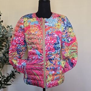 NWOT Blue Lilly Pulitzer Lilah Reversible Puffer Jacket Size S